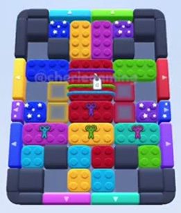 Color Block Jam level 319 / 707 / 1157: screenshot of the board