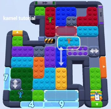 Color Block Jam fase 1491 / 1456 / 1488: print do tabuleiro