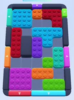 Color Block Jam Level 53: Screenshot des Spielfelds