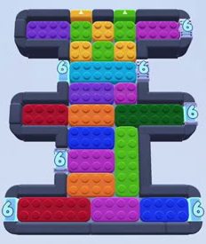 Color Block Jam level: screenshot of the board