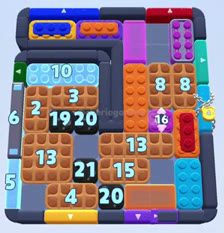 Color Block Jam level: screenshot of the board