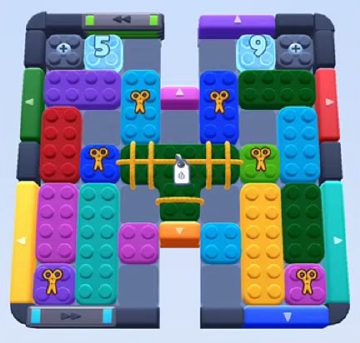 Color Block Jam level 325 / 444 / 719 / 1163: screenshot of the board