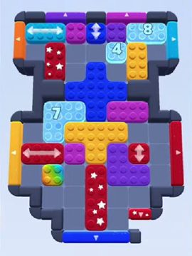 Color Block Jam fase 210: print do tabuleiro