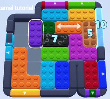 Color Block Jam Level 1530: Screenshot des Spielfelds