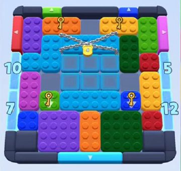 Color Block Jam nivel 204 / 592 / 1042 / 1943: captura del tablero