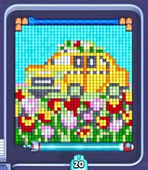 Pixel Flow fase 1486: print do tabuleiro