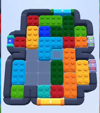 Color Block Jam Level 450: Screenshot des Spielfelds