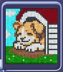 Pixel Flow level 888: screenshot of the board
