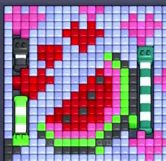 Pixel Flow Level 67: Screenshot des Spielfelds