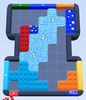 Color Block Jam level: screenshot of the board