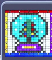 Pixel Flow Level 33: Screenshot des Spielfelds