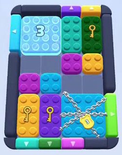 Color Block Jam Level 47 / 48: Screenshot des Spielfelds