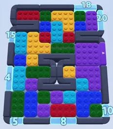 Color Block Jam level: screenshot of the board