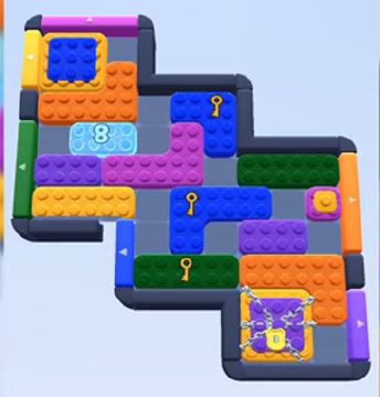 Color Block Jam level 133 / 521 / 971: screenshot of the board