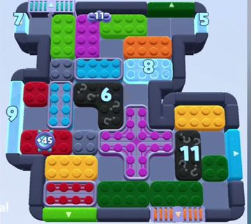 Color Block Jam уровень 1024: скриншот поля