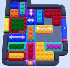Color Block Jam level 444 / 838: screenshot of the board