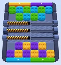 Color Block Jam Level 1303 / 1296 / 1299: Screenshot des Spielfelds