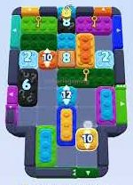 Color Block Jam Level 1586: Screenshot des Spielfelds