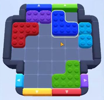 Color Block Jam level: screenshot of the board