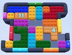 Color Block Jam 레벨 566 / 1243 / 1460: 보드 스크린샷