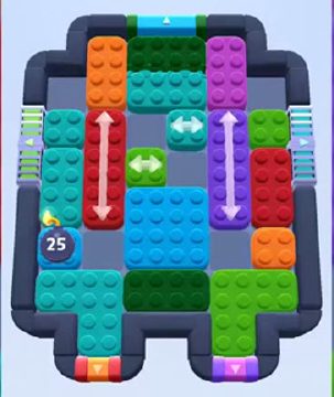 Color Block Jam Level 435 / 829 / 1329: Screenshot des Spielfelds