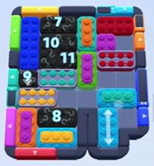 Color Block Jam level: screenshot of the board