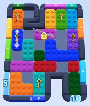 Color Block Jam nivel 713: captura del tablero