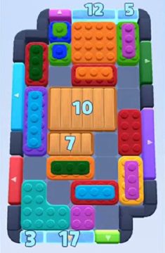 Color Block Jam level 318 / 428 / 706 / 1156: screenshot of the board