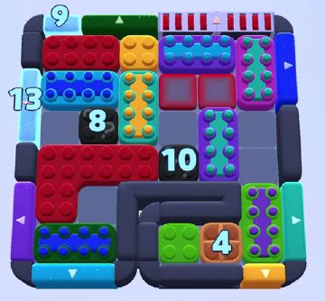 Color Block Jam niveau 1080 : capture du plateau