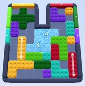 Color Block Jam Level 41: Screenshot des Spielfelds