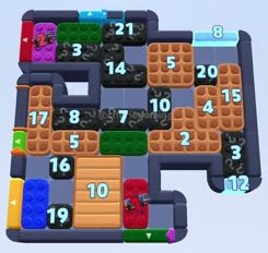 Color Block Jam level 1615 / 2526: screenshot of the board