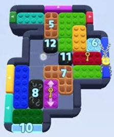 Color Block Jam level: screenshot of the board