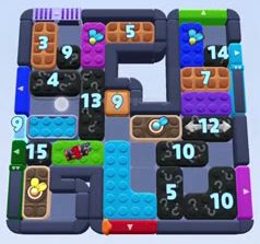 Color Block Jam Level 1573 / 2484: Screenshot des Spielfelds