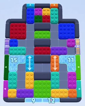 Color Block Jam level 244 / 1082: screenshot of the board