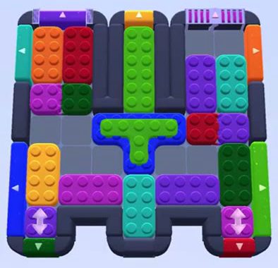 Color Block Jam level: screenshot of the board