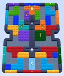 Color Block Jam Level 46: Screenshot des Spielfelds