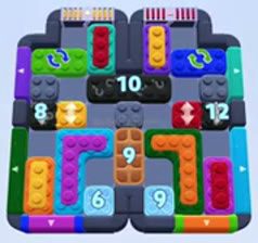 Color Block Jam Level 1301 / 1263 / 1297 / 2168: Screenshot des Spielfelds