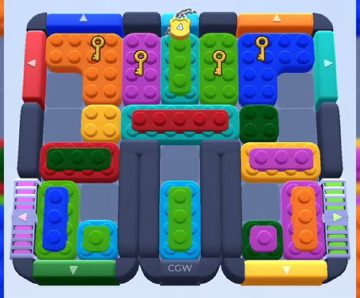 Color Block Jam Level 885 / 1753 / 1814: Screenshot des Spielfelds