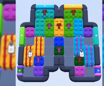 Color Block Jam level 512: screenshot of the board