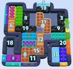 Color Block Jam Level: Screenshot des Spielfelds