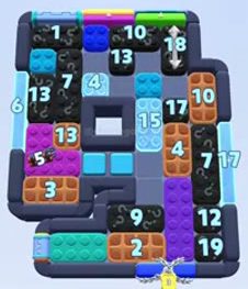 Color Block Jam уровень 1516 / 2426: скриншот поля