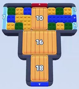 Color Block Jam Level: Screenshot des Spielfelds