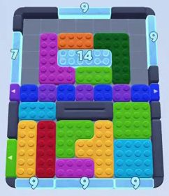 Color Block Jam Level 66: Screenshot des Spielfelds