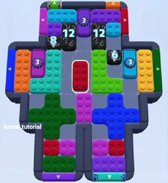 Color Block Jam level 1424 / 1425 / 1440: screenshot of the board