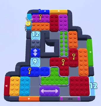 Color Block Jam ステージ 1550：盤面のスクリーンショット
