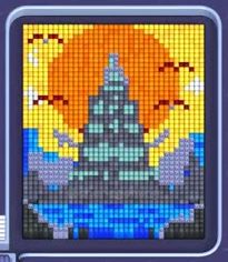 Pixel Flow level 843: screenshot of the board