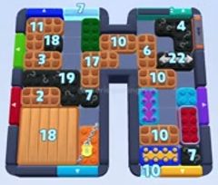 Color Block Jam Level: Screenshot des Spielfelds