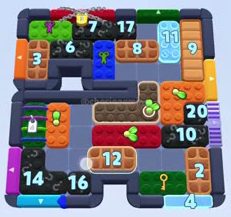 Color Block Jam Level: Screenshot des Spielfelds