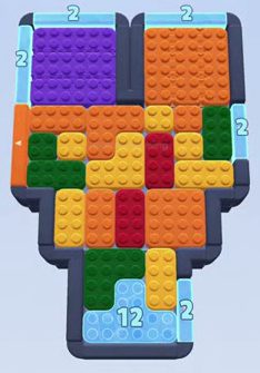 Color Block Jam Level: Screenshot des Spielfelds