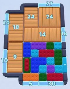 Color Block Jam Level: Screenshot des Spielfelds